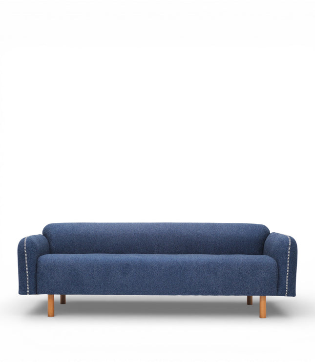 Blue sofa on a white background