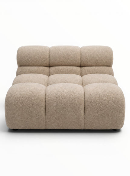 Beige modular sofa on a white background