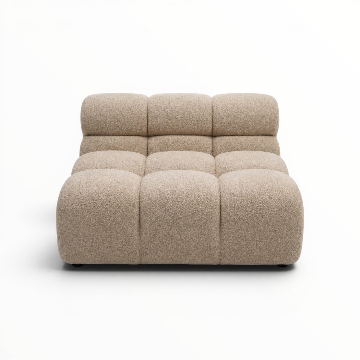 Beige modular sofa on a white background