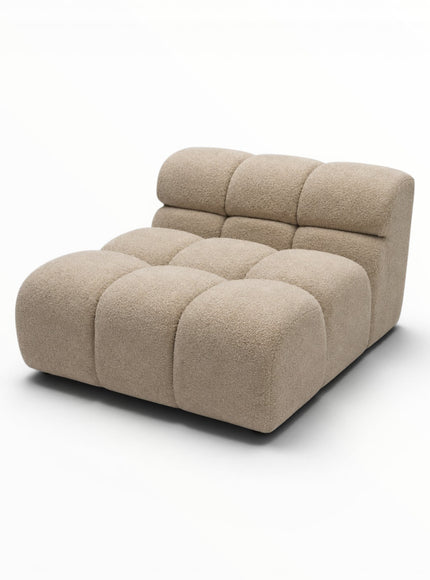 Beige modular sofa on a white background