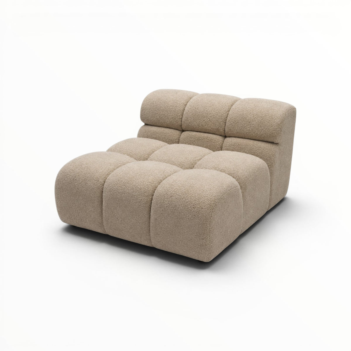 Beige modular sofa on a white background