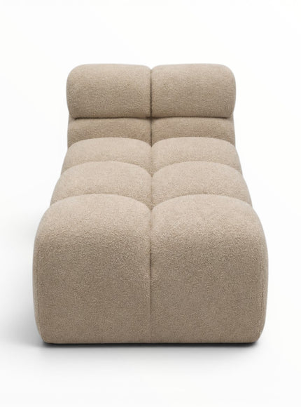 Beige modular sofa on a white background