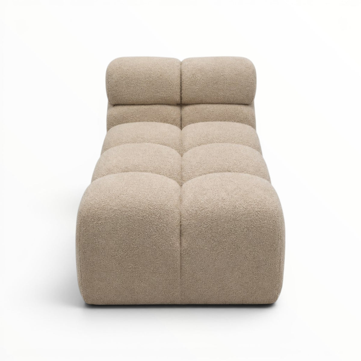 Beige modular sofa on a white background