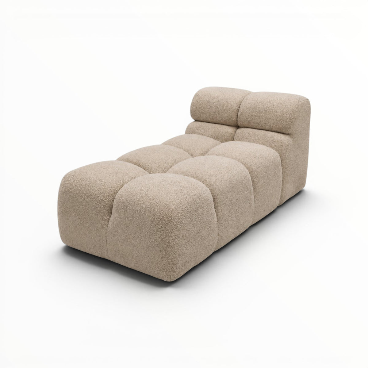 Beige modular sofa on a white background