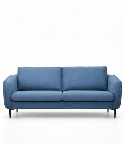 Blue sofa on a white background