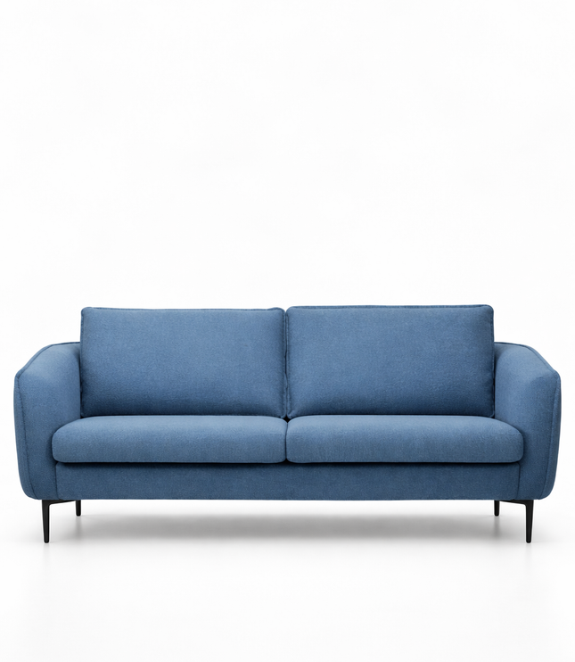 Blue sofa on a white background