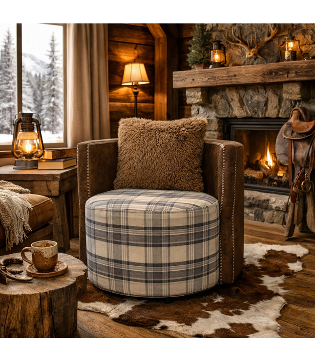 Corvyn Armchair in a winter chalet