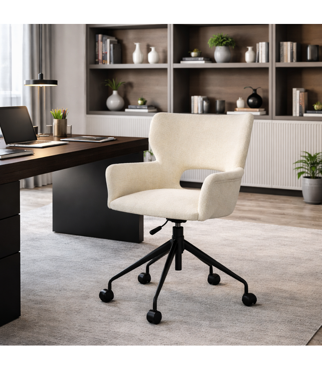 Staged office chair in an office