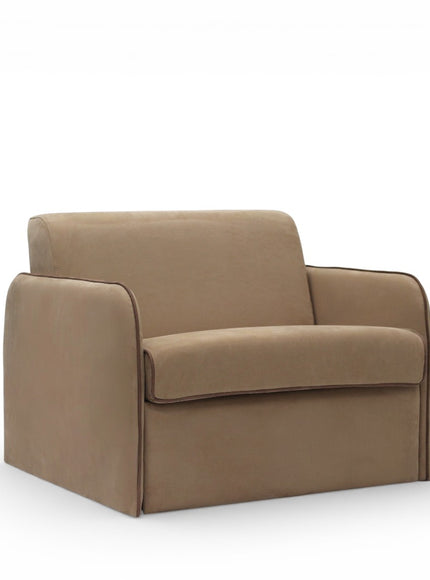 Brown armchair on a white background