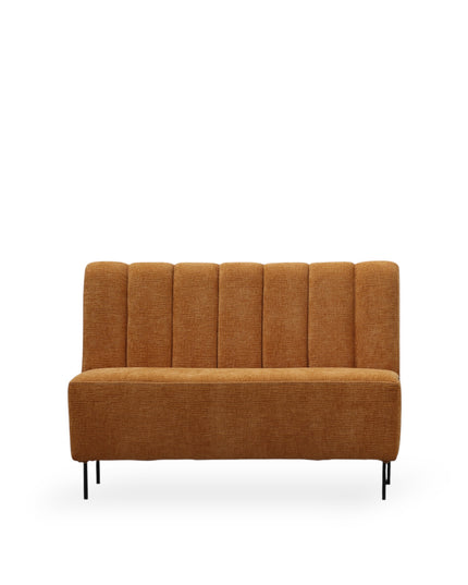 Upholstered lounge in orange