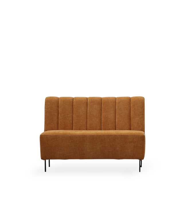 Upholstered lounge in orange