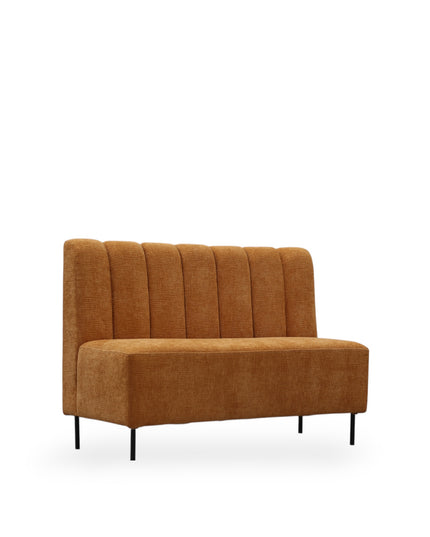 Upholstered lounge in orange