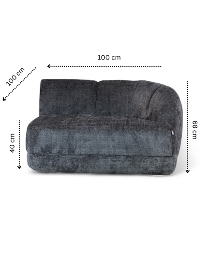 Gray rectangular module right corner size