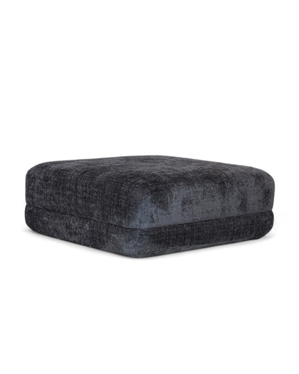 Gray rectangular module ottoman size