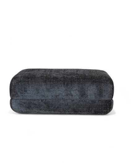 Gray rectangular module ottoman size