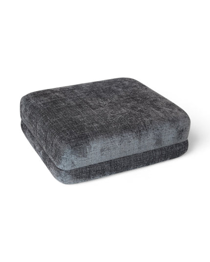 Gray rectangular module ottoman size
