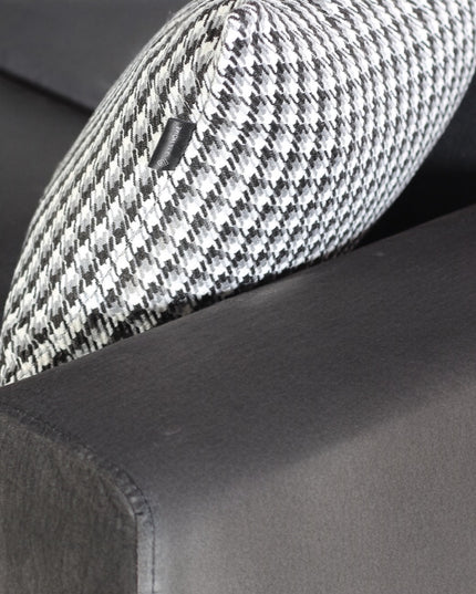 Dark gray sofa on a white background