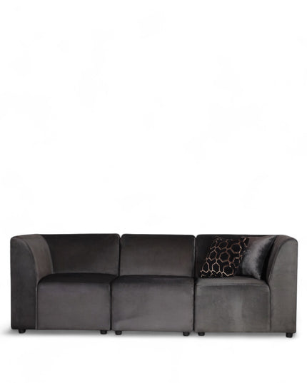 Dark gray sofa on a white background