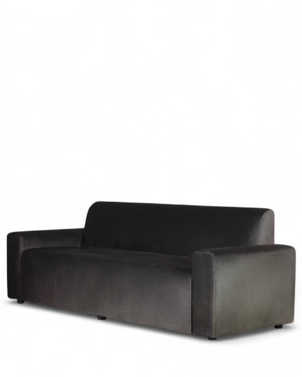 Dark gray sofa on a white background