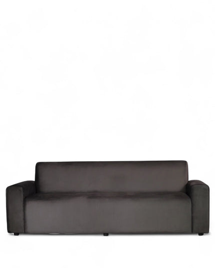 Dark gray sofa on a white background