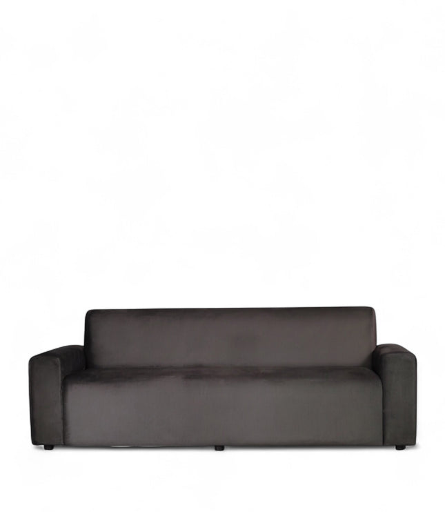 Dark gray sofa on a white background