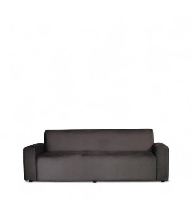 Dark gray sofa on a white background