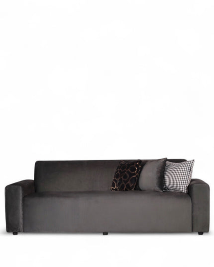 Dark gray sofa on a white background