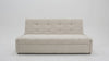 Upholstered tufted sofa bed unfolding