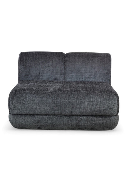 Front view of the Vaya Home Origin central module in charcoal textured upholstery.