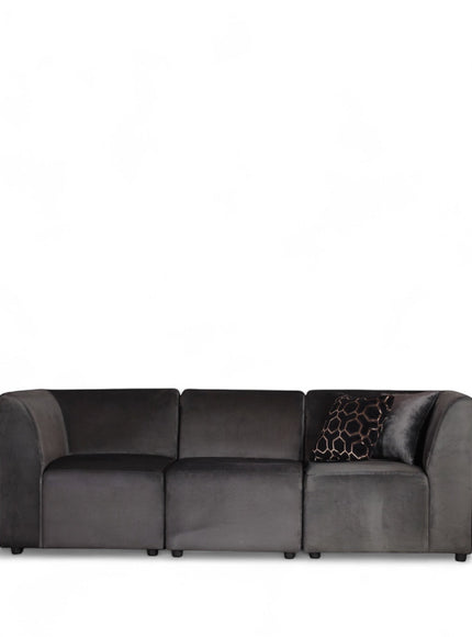 Vaya Home Pacco full modular sofa set in grey upholstery.